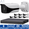 8-Camera 4K Indoor/Outdoor IP Security Camera System