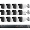 12-Camera Bullet IP Security Camera System 1080p 2MP - 100ft. Night Visibility, Plug and Play Setup, True WDR, 3TB Video Storage, LTN8712-B2W