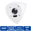 Vivotek CD8371-HNVF2 3MP Corner Dome IP Security Camera - 2.8mm Fixed Lens, 1/2.8 CMOS, WDR Pro, Vandal Proof, IP66, Smart IR, Anti-Ligature