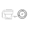 Oculur X4DFL 4MP IR H.265+ Outdoor Dome IP Security Camera with 2.8mm Fixed Lens and Night Vision