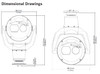 Bosch MIC-9502-Z30BVF 640x480 Thermal/Optical H.265 PTZ IP Security Camera Dimensions
