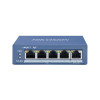 Hikvision DS-3E0505P-E 4-Port Unmanaged Gigabit PoE Switch, 10Gbps, Blue - 1