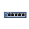 Hikvision DS-3E0505P-E 4-Port Unmanaged Gigabit PoE Switch, 10Gbps, Blue - 2