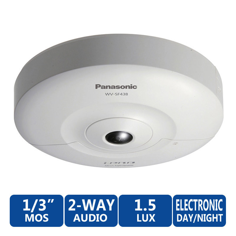 Panasonic Wv Sf438 3 1mp 360 176 Hemispheric Fisheye Dome Ip Security Camera