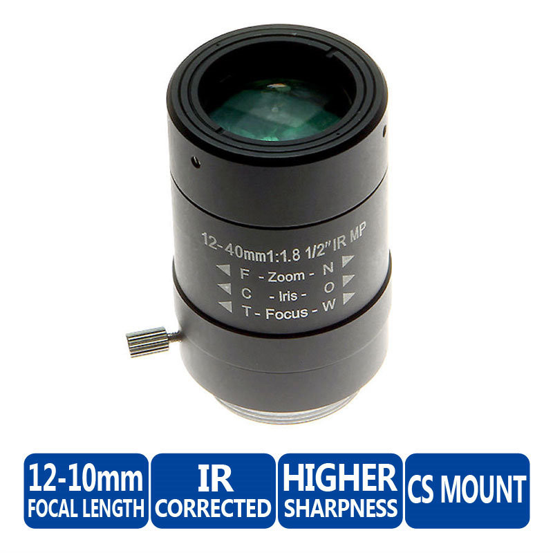 Arecont Vision MPL12-40 12-40mm Varifocal Security Camera Lens - Manual IRIS, IR Corrected, CS-Mount