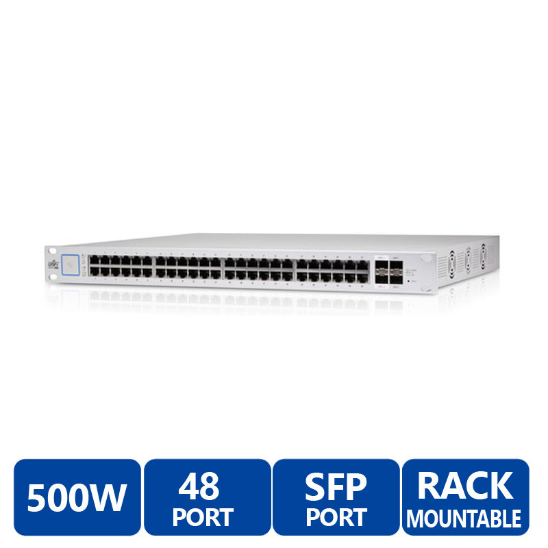 Ubiquiti US-48-500W Managed PoE+ Gigabit 48-Port Switch