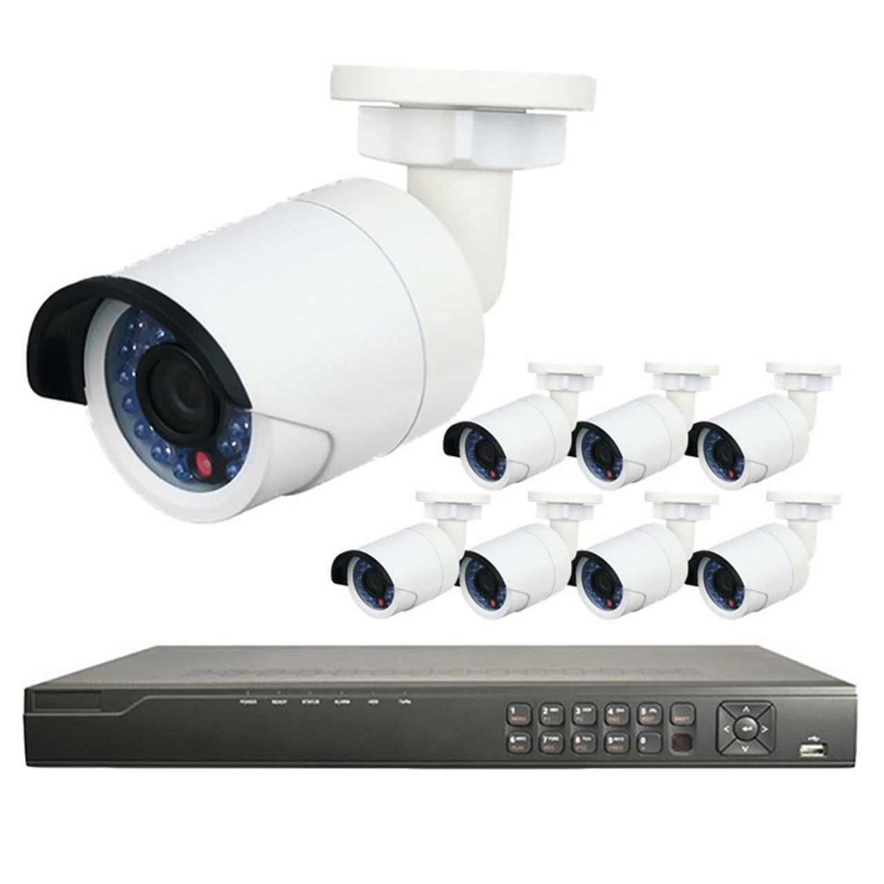 Car Wash Security Camera System - 2K Ultra HD Resolution, 8 x Weatherproof  Bullet Cameras, 100ft. Night Vision, 3-yr warranty