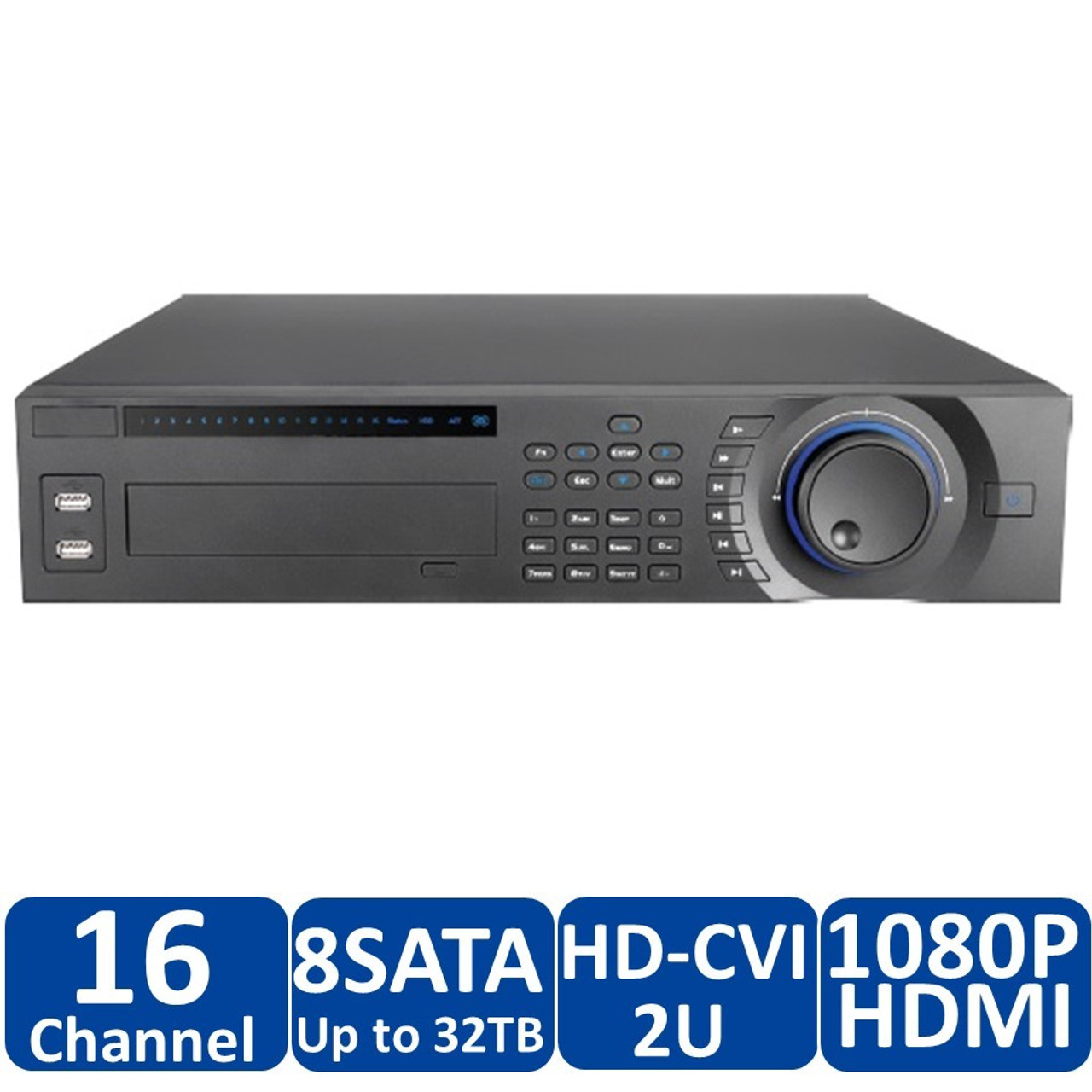 Dahua OEM HCVR7816S HD-CVI DVR - 16ch Tribrid including IP channels,  HDMI/VGA, IP+HD-CVI, 8 SATA up to 32TB, HVR708S-16