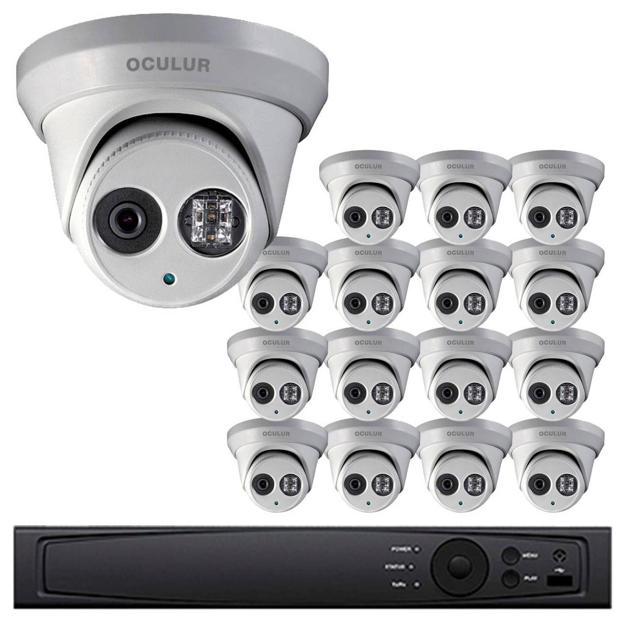 Oculur LTN8716-D4WM 16 Camera Outdoor IP System