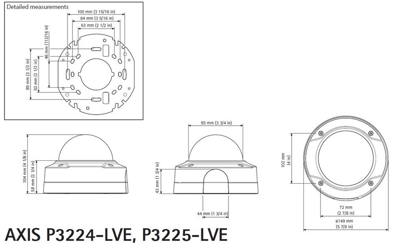 AXIS P3225-LVE MK II 2MP Outdoor IP Security Camera, Lightfinder technology  - 0955-001