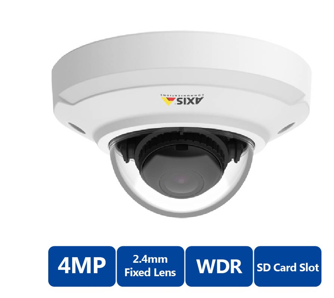 AXIS M3046-V 4MP Fixed Outdoor Mini Dome IP Security Camera - 0806-001