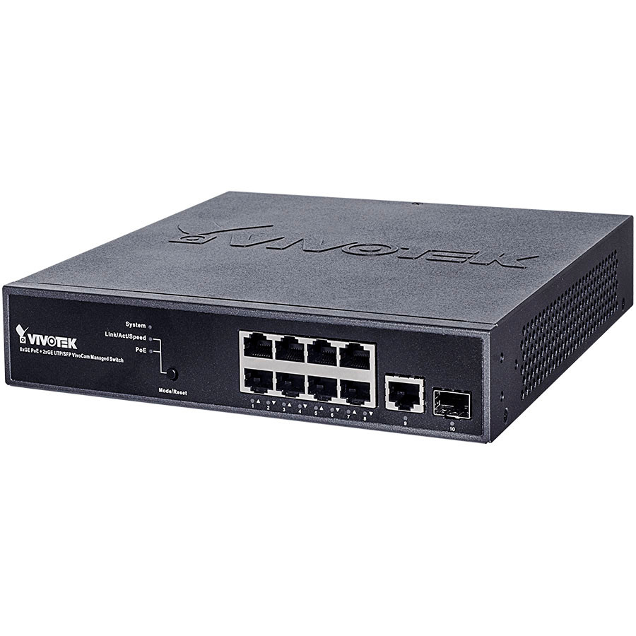 VIVOTEK AW-GEV-104A-130 8ポート por スイッチ Vivotek AW-GEV-104A-130 8 Channel L2 Managed PoE Switch discontinued