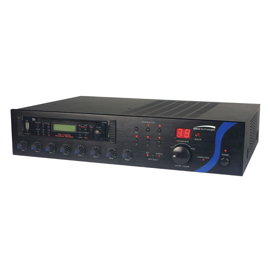 Speco PBM240AU 240W RMS P.A. Amplifier with Tuner