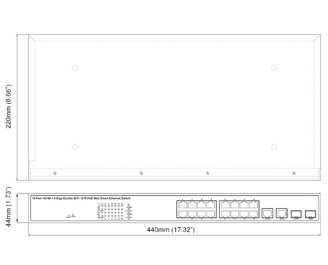 Geovision GV-POE1601-V2 16-Port 802.3at Web PoE Switch discontinued