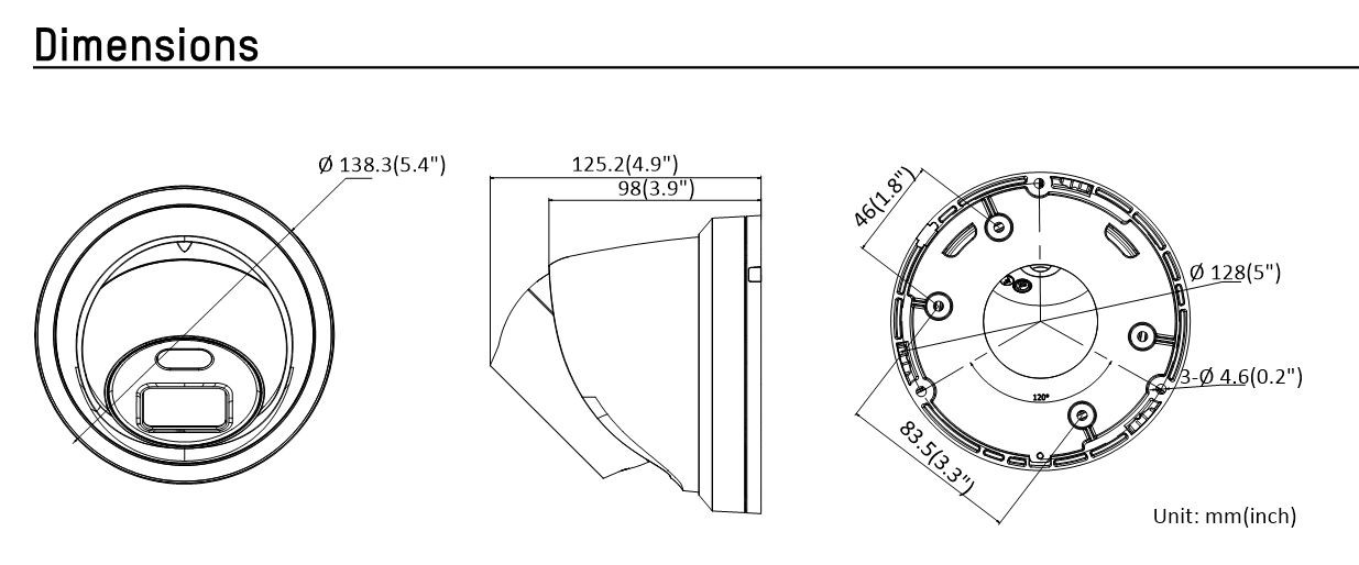 Hikvision DS-2CD2347G1-L 4MM Outdoor Turret IP Camera
