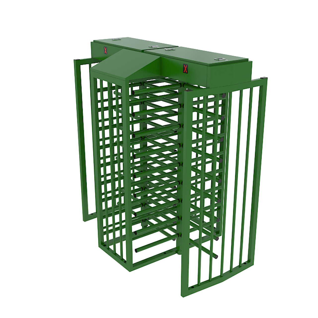 Dual Unit Green Domed Press to Exit and Emergency Door Release -  Fingerprint Access Control