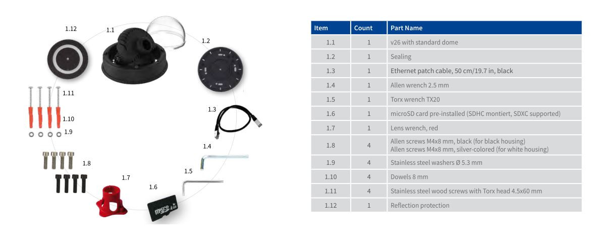 Mobotix Mx-v26B-6D Indoor Dome IP Security Camera