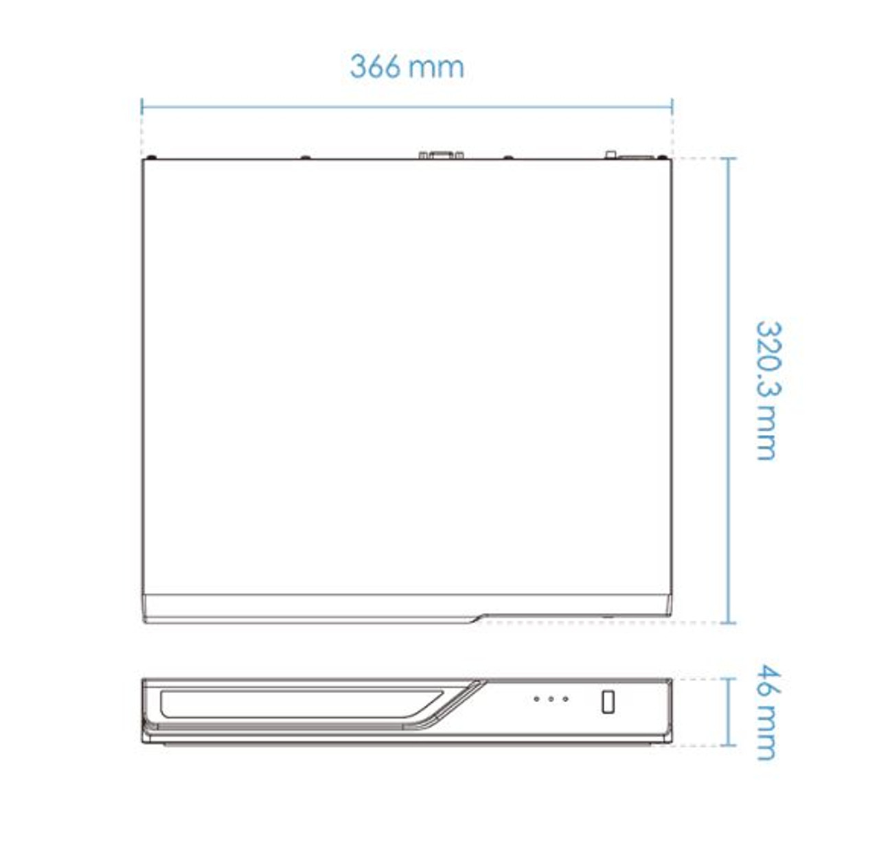 Vivotek ND9323P 8-channel Network Video Recorder, Embedded PoE, H.265, No  HDD