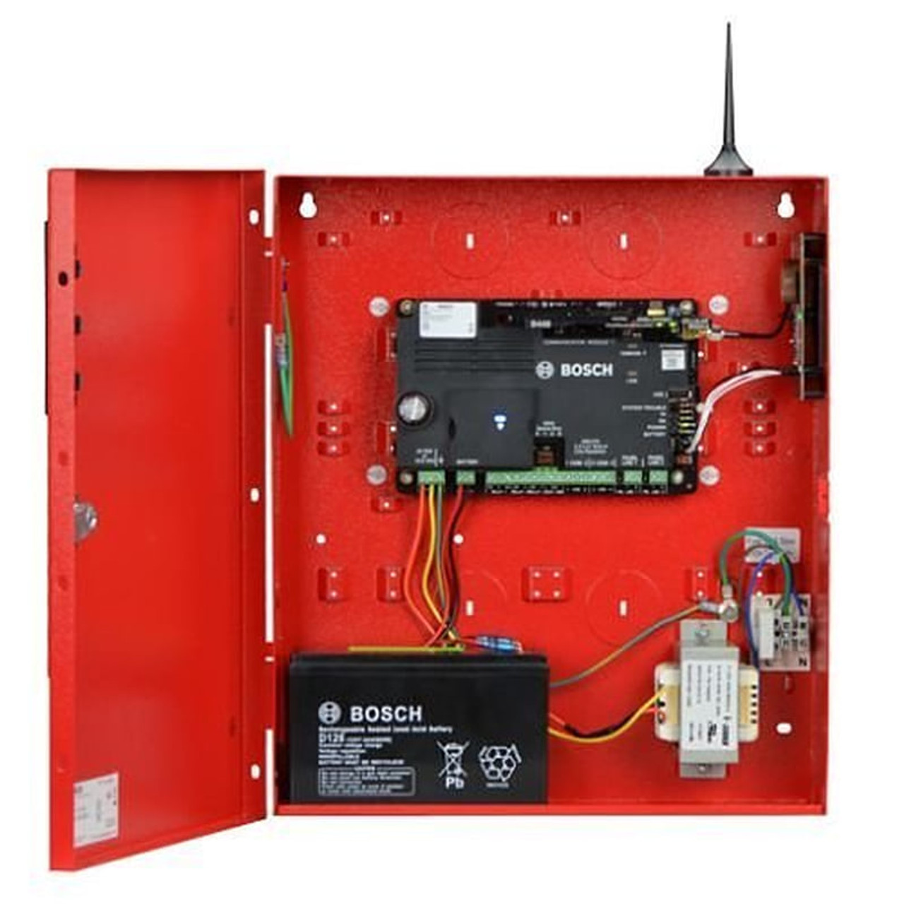 Bosch B465 MRV 120WI B465 Kit with Small Red Enclosure Wired in Transformer Annunciator and Communicator