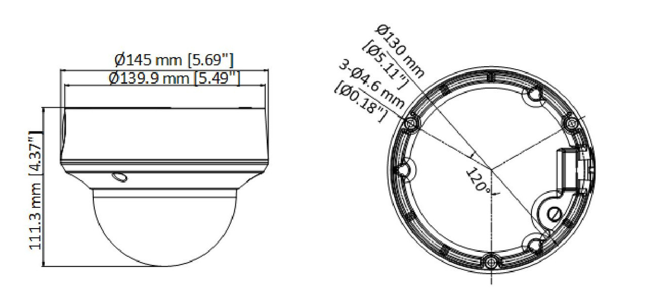 LTS CMHD3453D-ZFN Outdoor Dome HD-TVI Camera - LTCMHD3453D-ZFN