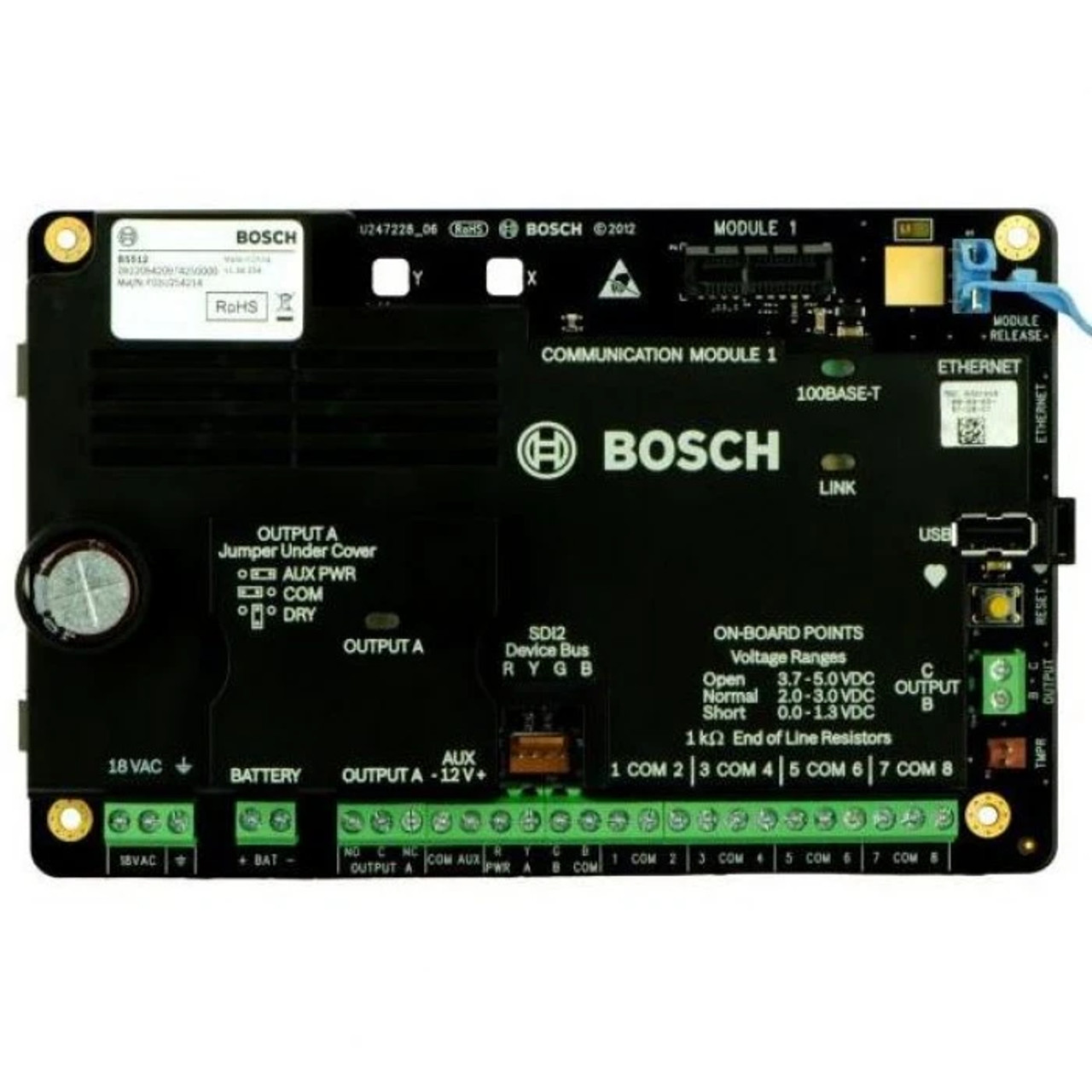 Bosch B4512-D 28 Points IP Control Panel Kit with Transformer and Small  Enclosure