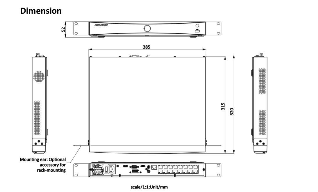 Hikvision DS-7616NXI-K2/16P 16-Channel NVR