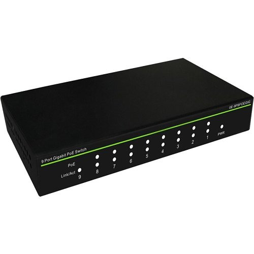 W Box 0E-9P8POEGIG 9-Port 8 PoE Gigabit Switch