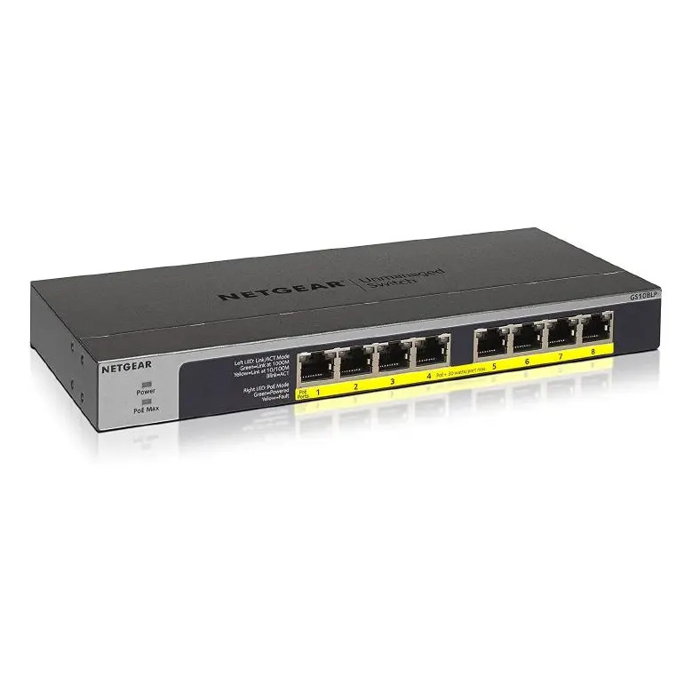 Netgear GS108LP Port Gigabit Ethernet Unmanaged Switch