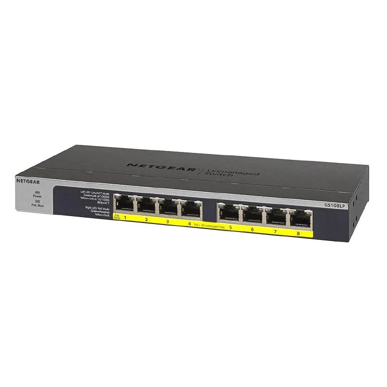 Netgear GS108LP 8 Port Gigabit Ethernet Unmanaged Switch