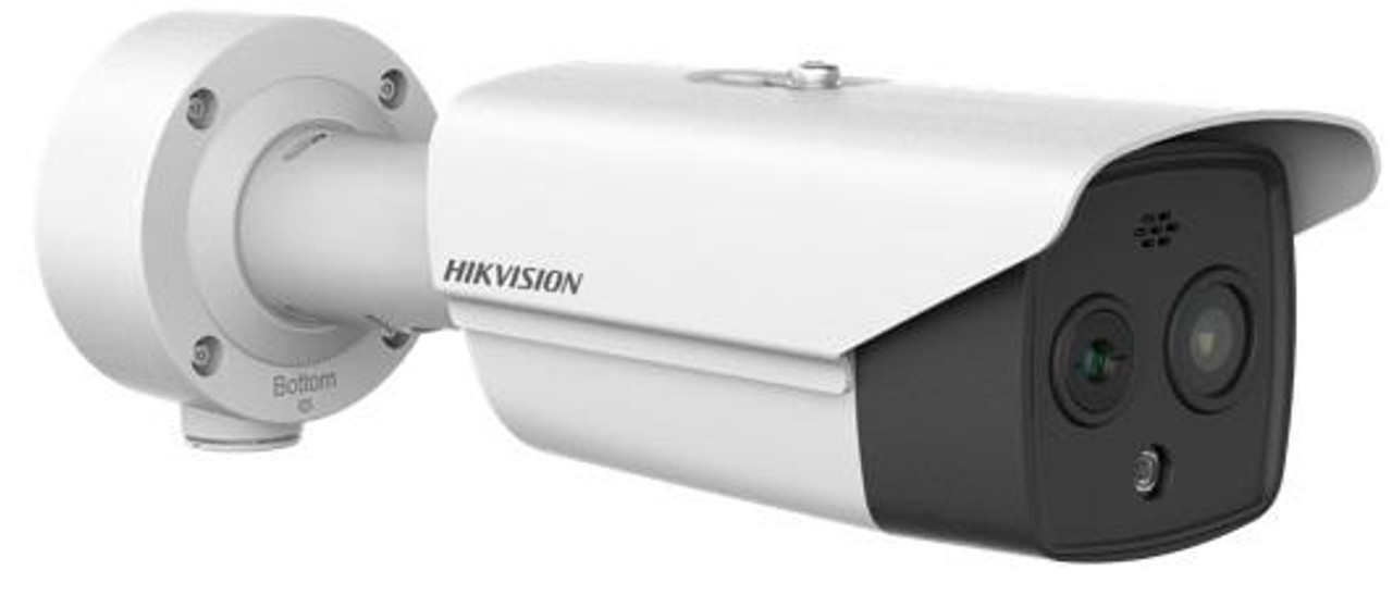 Hikvision DS-2TD2628-3/QA HeatPro Series Thermal and Optical Bi-spectrum  Bullet IP Security Camera, 3mm Thermal Lens, White