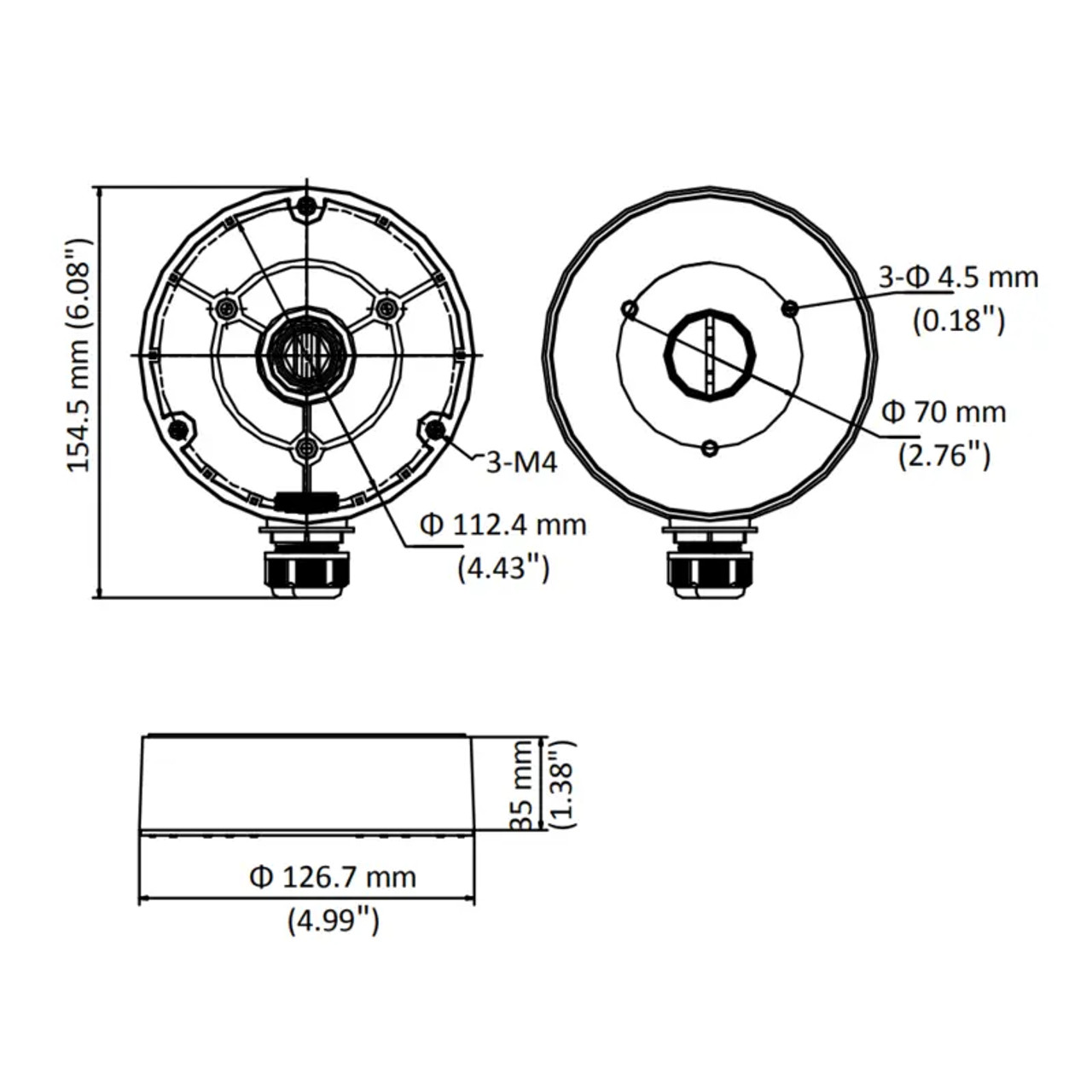 Hikvision DS-1280ZJ-DM8 Outdoor Junction Box
