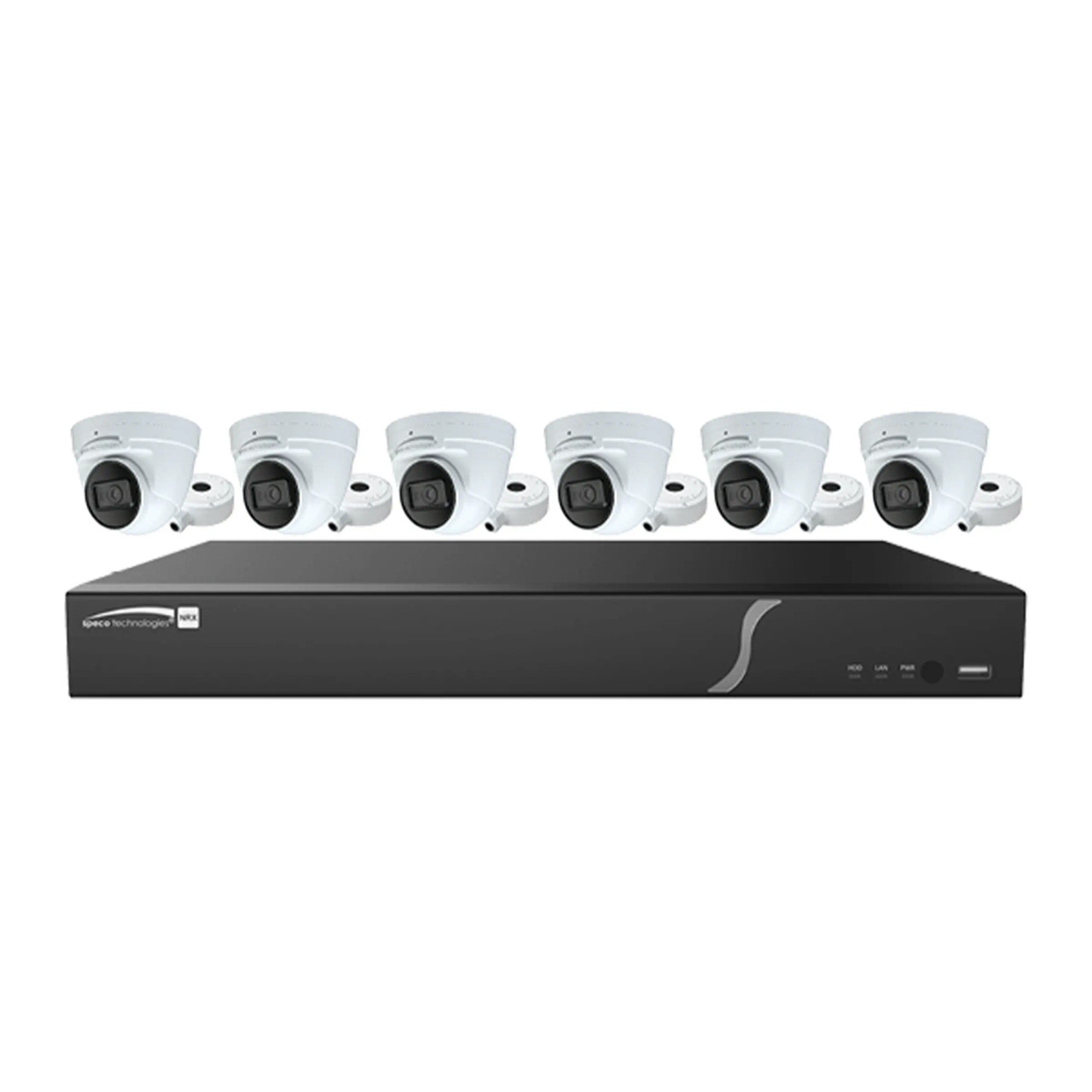Speco ZIP86T2 8 Channel NVR System with 6 x 4MP IP Cameras, NDAA