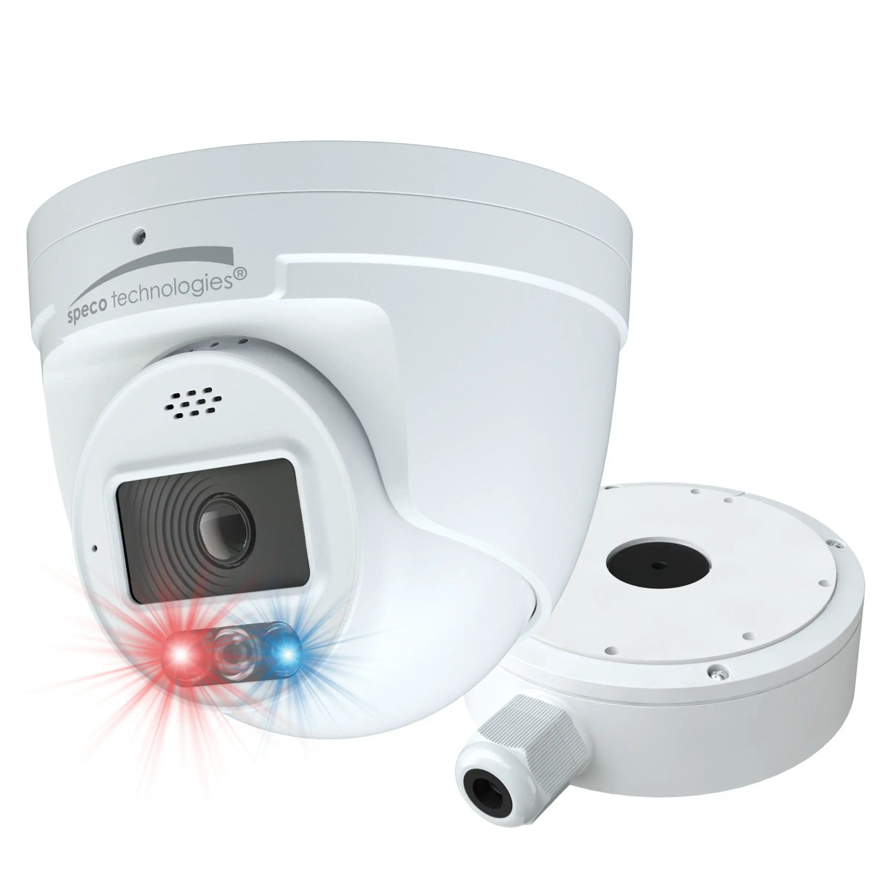 Speco O8TDD2 8MP IP Turret Camera with AI, Audio and Visual