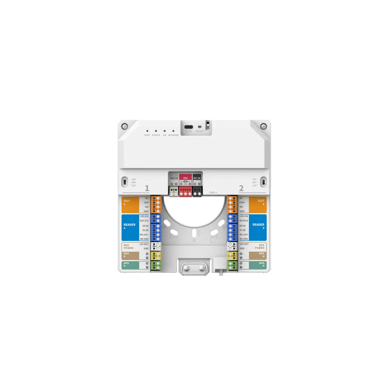 Hanwha Vision 2-Door PoE++ IP Access Controller 50K Users - NHP-P200