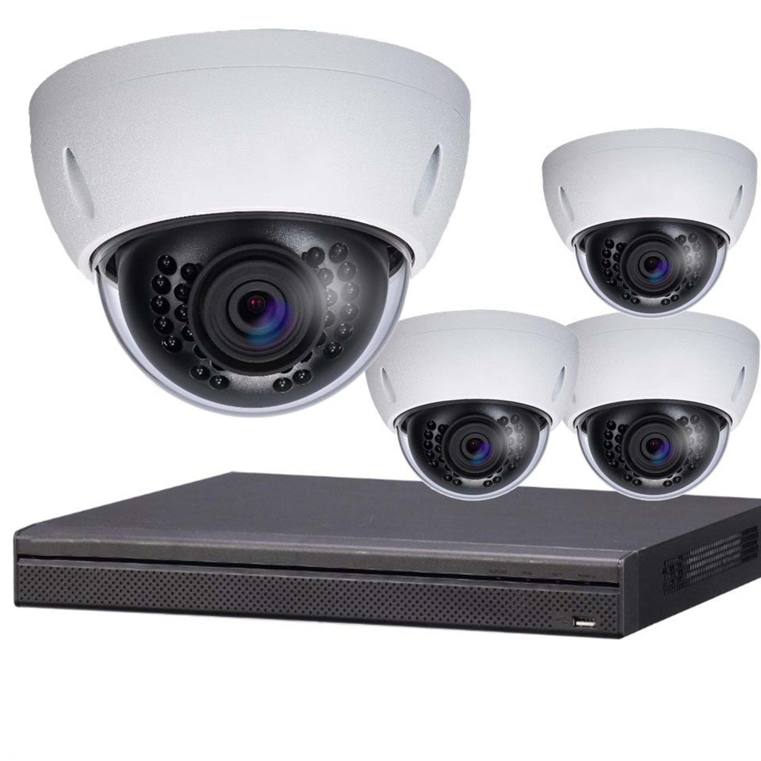 Dahua N444E42S IP Security Camera System, 4 Camera, Outdoor, 4MP, 2TB