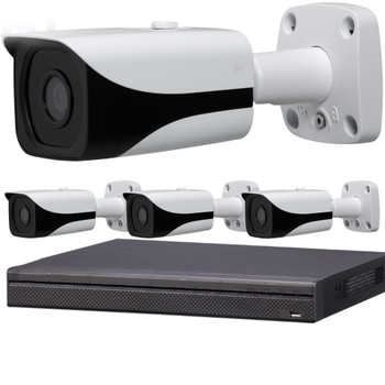 4-Camera 4K Indoor/Outdoor Bullet IP Security Camera System