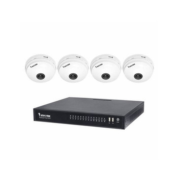 Vivotek ND8322P-4FE80 4x Indoor IP Cameras with 8 Channel NVR IP Security Camera System