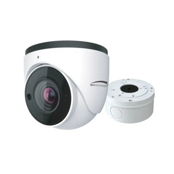 Speco O4VT1M 4MP H.265 Turret IP Security Camera with Analytics, 2.8-12mm motorized lens