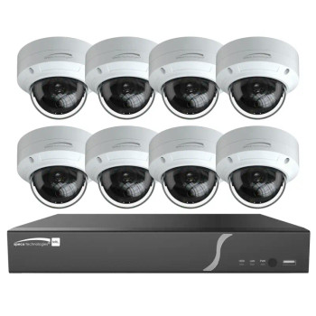 Speco ZIPL88D2 8 Camera IP Security System, 8 Channel Zip Kit with 8 Domes, 2TB