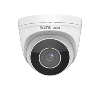 LTS VSIP3643W-MDAZ 4MP Night Vision Outdoor Turret IP Security Camera with Built-in Microphone and 2.8~12mm Motorized Lens