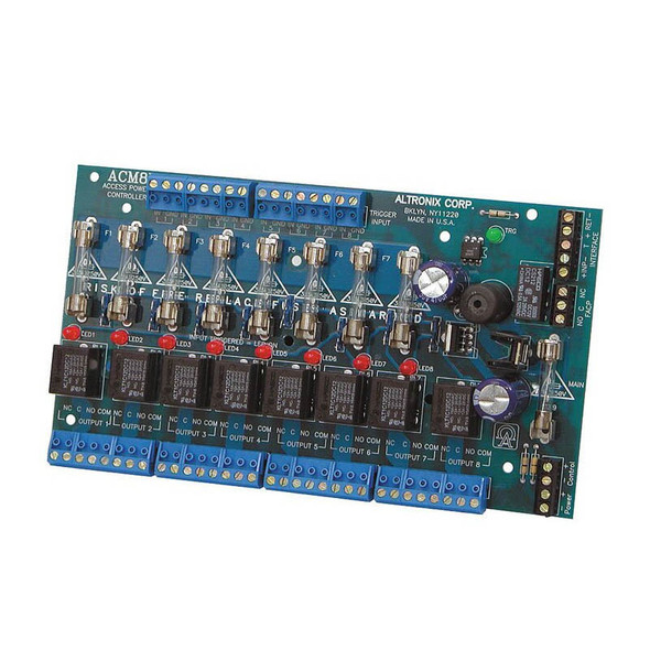 Altronix ACM8 Eight (8) Fused Outputs Access Power Controller, 12-24V AC - 1