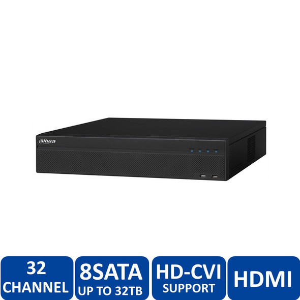 Dahua DHI-HCVR58A32S-S2-6TB 32 Channel Tribrid 720P-Pro 32-Channel Tribrid 2U HDCVI DVR (6TB HDD) - HDMI/VGA, 720p/1080p, 8 SATA up to 32TB