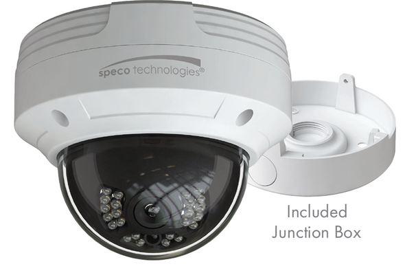 Speco VLDT5W 2MP Outdoor Dome HD-TVI Security Camera with 2.8mm Lens and Built-In IR