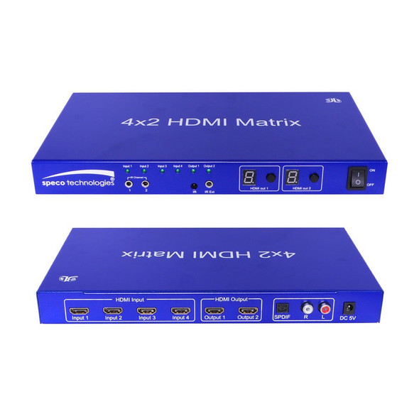 Speco HD4MAT 4 to 2 HDMI Matrix - 1