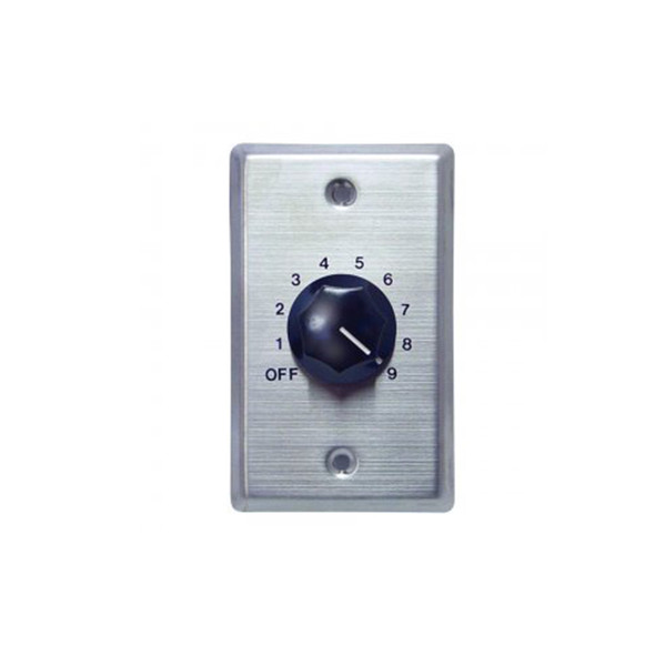 Speco WAT10 10W 70/25 Volt Wall Plate Volume Control, Silver and Black - 1