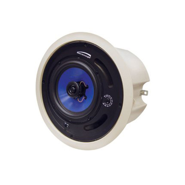 Speco SP6MAT MA-Series 6.5" 70/25V Commercial ABS Plastic Back Can Speakers, Off-White Housing - 1