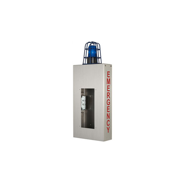 Aiphone WB-CE Wall Box with Caged Light and EMERGENCY Lettering - 1