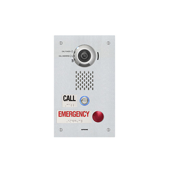 Aiphone IX-DVF-2RA SIP Compatible IP Video Emergency Station - ADA Compliant with One Call Button and One Emergency Call Button - 1
