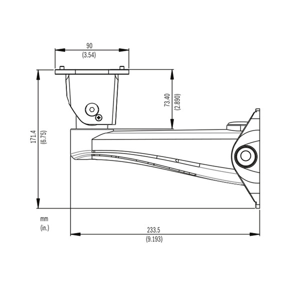 Bosch MBE-28B Black Bracket Arm Mount - 1