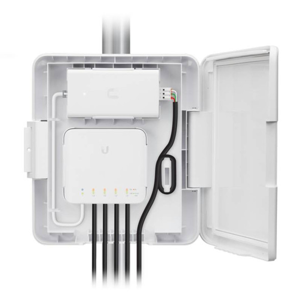 Ubiquiti USW-Flex-Utility Outdoor Weatherproof Enclosure with Cable and PoE Adapter